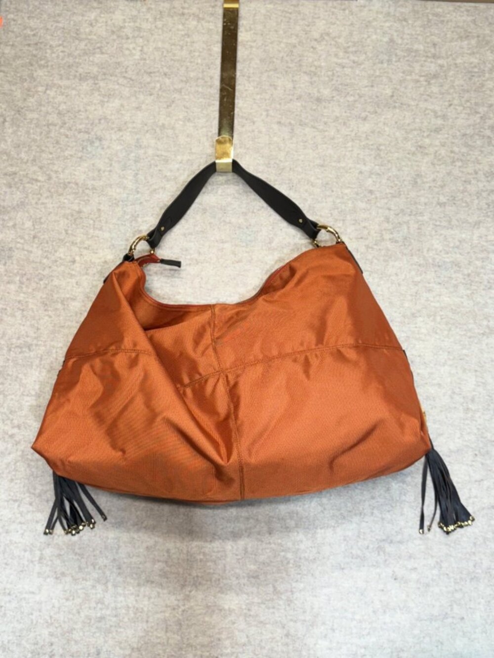 JEAN-PIERRE KLIFA Anteprima-Nueva Shoulder Bag Purse Orange Tassel Hobo Handbag - Picture 2 of 16